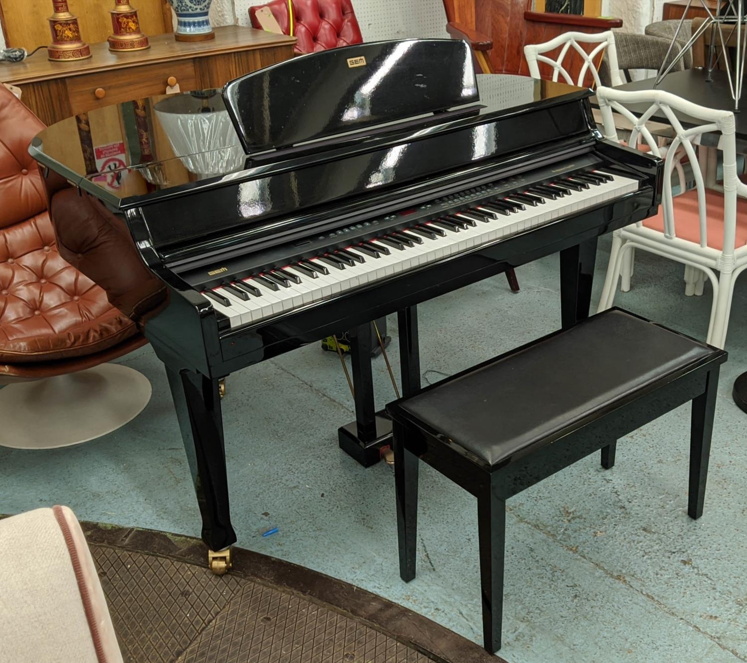 GEM BABY GRAND ELECTRIC PIANO, 140cm W x 110cm D x 96cm H.