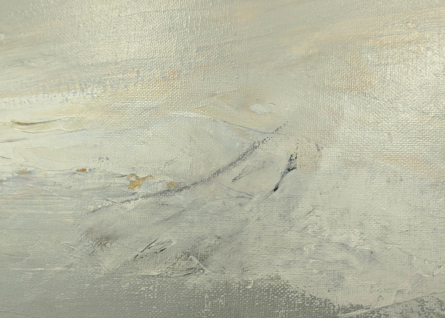 CONTEMPORARY SCHOOL, untitled seascape, oil on canvas, indistinctly signed, 101cm x 101cm. - Image 3 of 6