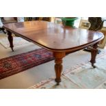 DINING TABLE, 73cm H x 140cm L x 124cm W, 324cm extended with four extra leaves, respectively, one