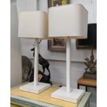 RUGIANO TABLE LAMPS, a pair, faux crocodile finish, each 77cm tall, including shades. (2)