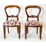 DINING CHAIRS by Frank Hudson & Son Ltd, a set of ten Victorian style mahogany with silver and cut