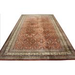 FINE INDIAN AGRA CARPET, 610cm x 350cm.