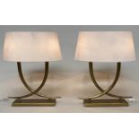 TABLE LAMPS, a pair, R V Astley 'Iva' intertwind gilt metal, with shades, 59cm. (2)