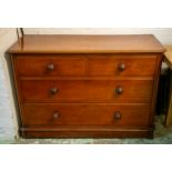 CHEST, 84cm H x 123cm W x 52cm D, Victorian mahogany, of four drawers.