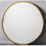 CIRCULAR WALL MIRRORS, a pair, gilt frames, 80cm x 80cm H. (2)