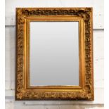 WALL MIRROR, 54cm W x 64cm H, gilt frame and plate bevelled.
