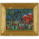RAOUL DUFY, Paddock, signed in the plate, off set lithograph, French vintage frame, 21cm x 25.