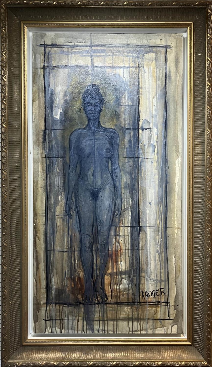 SEBASTIAN KRUGER, 'Nude Study', oil on canvas, 122cm x 61cm, signed, framed. (Subject to ARR - see
