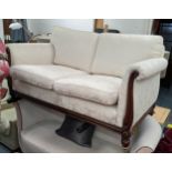 SOFA, Damask style upholstered, 160cm W.