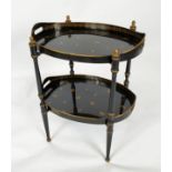 ETAGERE TRAY TABLE, Chinoiserie style, toleware, 48cm W x 58cm H.