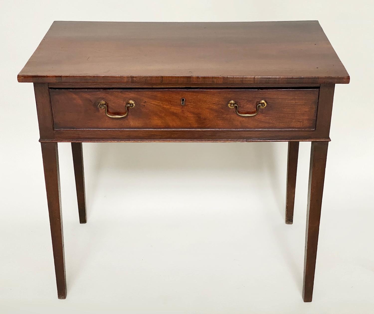 WRITING TABLE, George III mahogany with full width frieze drawer and square supports, 82cm W x - Bild 2 aus 10