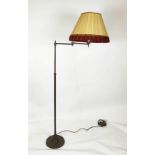 BESSELINK AND JONES STAND LAMP, 19th century style, articulated and extending, with shade, 166cm