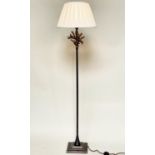 'CORAL' STANDARD LAMP, cast bronze by Heathfield and Co, 180cm H.