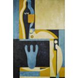 MANNER OF JUAN GRIS, Abstract with Figures, oil on canvas, 90cm x 61cm.