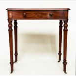 CHAMBER WRITING TABLE, early 19th century English mahogany in the manner of Gillows of Lancaster