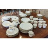 DINNER SERVICE, Royal Doulton, Oxford Green, thirteen dinner plates, twelve soup bowls, twelve