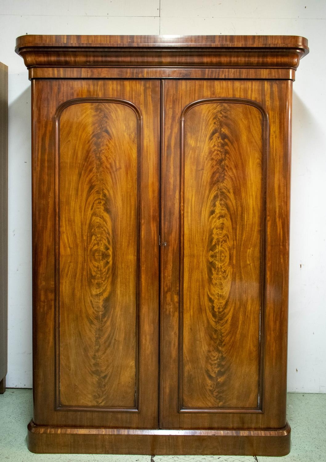 WARDROBE, 212cm H x 148cm x 63cm D, Victorian mahogany, circa 1870, with two doors, enclosing