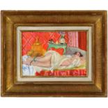 HENRI MATISSE, Odalisque, off set lithograph, signed in the plate, French vintage frame, 17cm x 25.