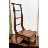 PRIE-DIEU (PRAYER CHAIR), 19th century French walnut, 80cm H x 37cm W.