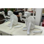 MONKEY TABLE LAMPS, a pair, by Seletti, each 34cm H.