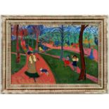 ANDRE DERAIN, Hyde Park lithograph, signed in the plate, Mourlot, French vintage frame,39cm x 59cm.