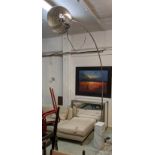 FLOZ ARCO LED FLOOR LAMP, after Achille and Pier Giacomo Castiglioni, marble base, 240cm H x