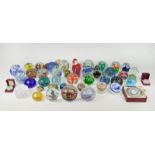 A COLLECTION OF ASSORTED PAPERWEIGHTS, comprising 47 in total, of various types and designs, some