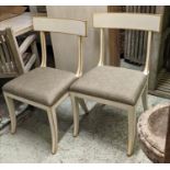 DINING CHAIRS, each 58cm W x 92cm H, a set of four from Niermann Weeks model 'Elgin' via Tatiana