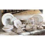 DINNER SERVICE, English Fine Bone China, Spode 'Chathem', twelve place, four piece settings,