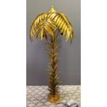 PALM TREE FLOOR LAMP, gilt metal, 160cm H x 65cm diam.