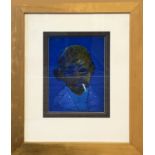 GREG HYDE (Austrialian b. 1950), 'Jean', mixed media, signed and dated 01', 39cm x 28cm.