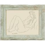HENRI MATISSE, Seated Woman, signed in the plate, engraving after the original etching printed on