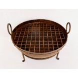 INDIAN STYLE KADAI FIRE PIT, raised on stand, 47cm H x 64cm W x 60cm diam.