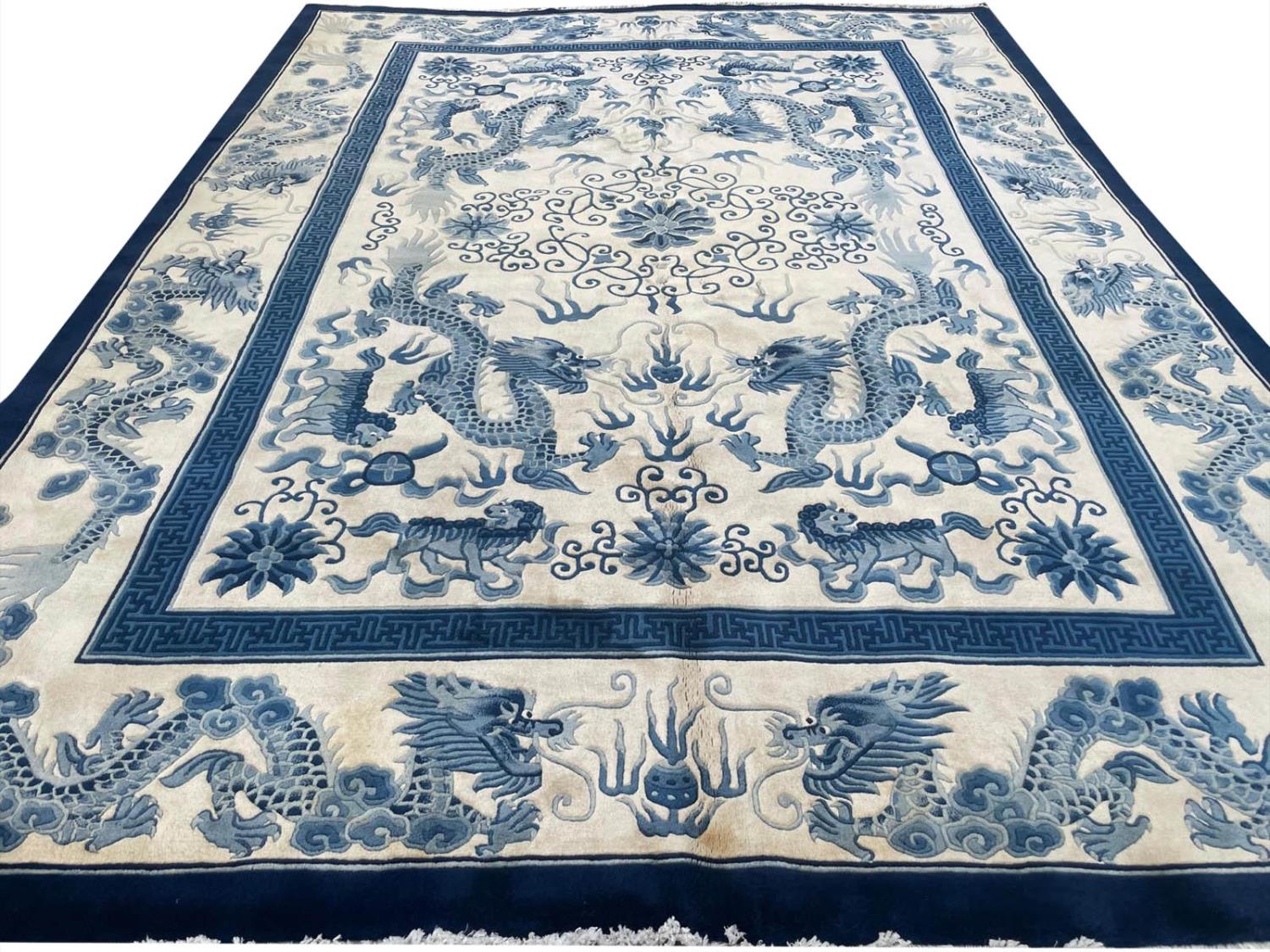 CHINESE DRAGON CARPET, 365cm x 276cm