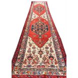 ANTIQUE NORTH WEST PERSIAN RUNNER, 460cm x 110cm