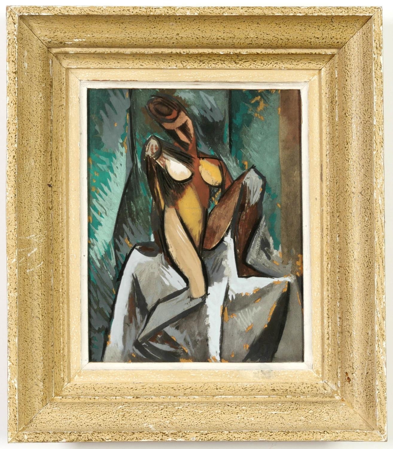 PABLO PICASSO, Nude, rare pochoir and lithograph : edition 260, suite: Eventail, 27.5cm x 21cm. (