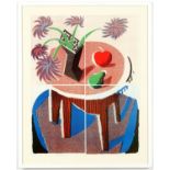 DAVID HOCKNEY, Table with Plant, off set poster, 55cm x 41.5cm.