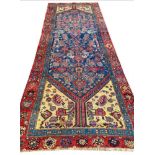 ANTIQUE NORTH WEST PERSIAN RUNNER, 260cm x 105cm.