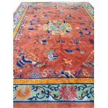 ANTIQUE CHINESE ART DECO CARPET, 360cm x 280cm.