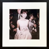 GETTY IMAGES GALLERY, 'Audrey Hepburn, 1st October 1961', 37cm x 37cm, framed.