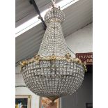 BAG CHANDELIER, 120cm drop, French Empire style.