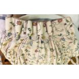 CURTAINS, a pair, each curtain 130cm W gathered x 290cm drop, Chelsea Textile style, in an