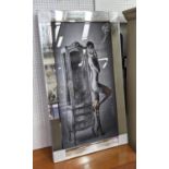 CONTEMPOARRY SCHOOL PHOTOPRINT, Lady with Cigar, 116cm x 66cm, framed.