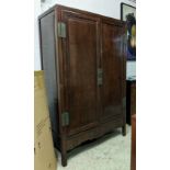 MARRIAGE CABINET, 125cm W x 197H x 56cm D, late 19th/early 20th century Chinese rosewood with two