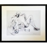 BELLA PIERONI (20th century British), 'The Lovers', limited edition print, 9/250, pencil signed,