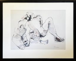 BELLA PIERONI (20th century British), 'The Lovers', limited edition print, 9/250, pencil signed,