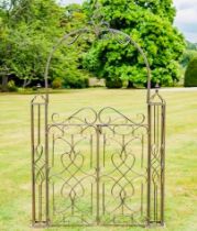 ARCHITECTURAL GARDEN GATE, 254cm H x 147cm W x 22cm D, Regency style.