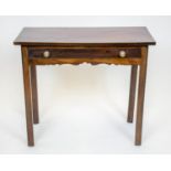 WRITING TABLE, 72cm H x 84cm W x 40cm D, George III mahogany with frieze drawer.