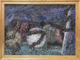 NOE NESTEROVICH GEDENIDZE (Russian/Georgian 1914-2002) 'Sport in chains', oil on canvas, 69cm x