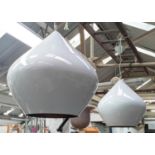 TOM DIXON BEAT PENDANT LIGHTS, a pair, 90cm drop approx. (2)